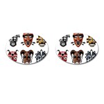 Tribal Masks African Culture Set Cufflinks (Oval) Front(Pair)