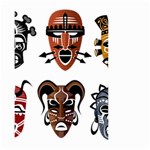 Tribal Masks African Culture Set Small Garden Flag (Two Sides) Back