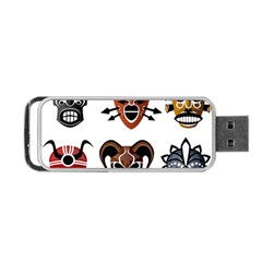 Tribal Masks African Culture Set Portable Usb Flash (two Sides) by Pakrebo