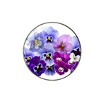 Pansy Isolated Violet Nature Hat Clip Ball Marker (4 pack) Front