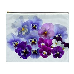 Pansy Isolated Violet Nature Cosmetic Bag (xl) by Pakrebo