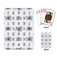 Black And White Ethnic Design Print Playing Cards Single Design by dflcprintsclothing