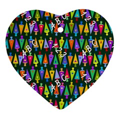 Pattern Back To School Schultuete Ornament (heart)