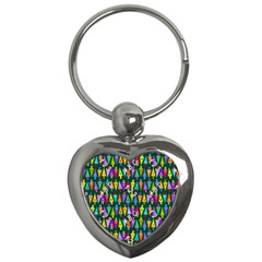 Pattern Back To School Schultuete Key Chains (heart)  by Alisyart