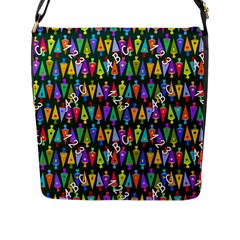 Pattern Back To School Schultuete Flap Closure Messenger Bag (l) by Alisyart