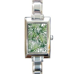 Fancy Tropical Pattern Rectangle Italian Charm Watch