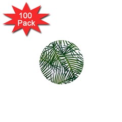 Fancy Tropical Pattern 1  Mini Magnets (100 pack) 