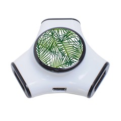 Fancy Tropical Pattern 3-Port USB Hub