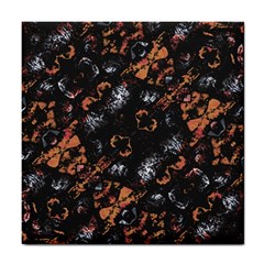 Fractal Vintage Grunge Print Design Tile Coasters by dflcprintsclothing