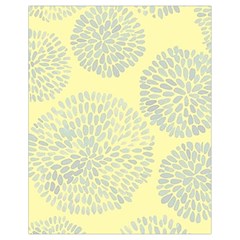 Spring Dahlia Print - Pale Yellow & Light Blue Drawstring Bag (small) by WensdaiAmbrose