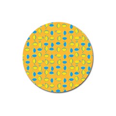 Lemons Ongoing Pattern Texture Magnet 3  (round)