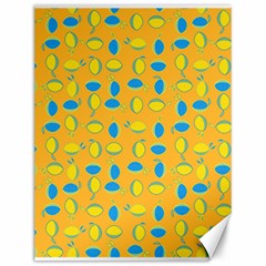 Lemons Ongoing Pattern Texture Canvas 12  X 16  by Mariart