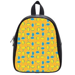 Lemons Ongoing Pattern Texture School Bag (small)