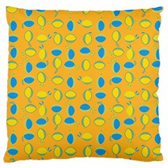 Lemons Ongoing Pattern Texture Large Cushion Case (one Side)