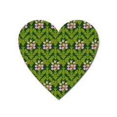 Pattern Nature Texture Heather Heart Magnet by Alisyart