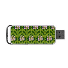 Pattern Nature Texture Heather Portable Usb Flash (two Sides) by Alisyart