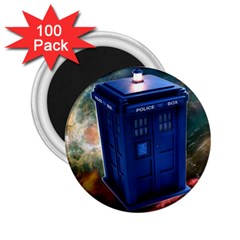 The Police Box Tardis Time Travel Device Used Doctor Who 2 25  Magnets (100 Pack) 