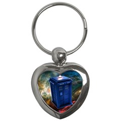 The Police Box Tardis Time Travel Device Used Doctor Who Key Chains (heart) 