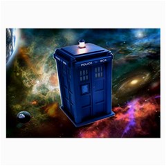 The Police Box Tardis Time Travel Device Used Doctor Who Large Glasses Cloth