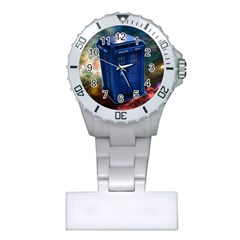 The Police Box Tardis Time Travel Device Used Doctor Who Plastic Nurses Watch by Sudhe