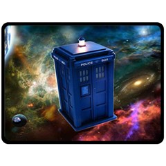 The Police Box Tardis Time Travel Device Used Doctor Who Double Sided Fleece Blanket (large)  by Sudhe