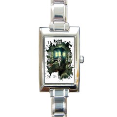 Time Machine Doctor Who Rectangle Italian Charm Watch