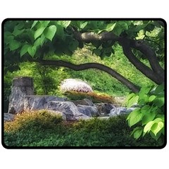 Chicago Garden Of The Phoenix Fleece Blanket (medium)  by Riverwoman