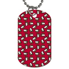 Bento Lunch Red Dog Tag (one Side)