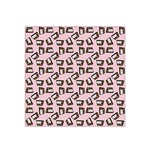 Bento Lunch Pink Satin Bandana Scarf Front