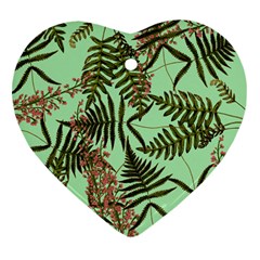 Fern Green Ornament (Heart)
