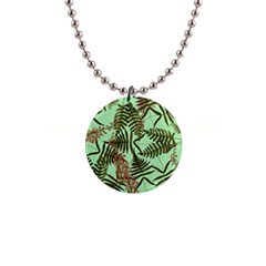 Fern Green 1  Button Necklace by snowwhitegirl