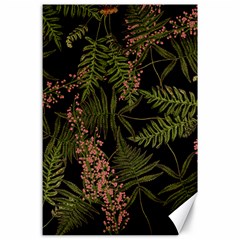 Fern Black Canvas 24  X 36 