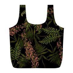 Fern Black Full Print Recycle Bag (l) by snowwhitegirl