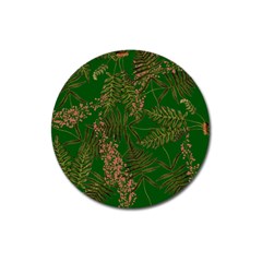 Fern Dark Green Magnet 3  (round)