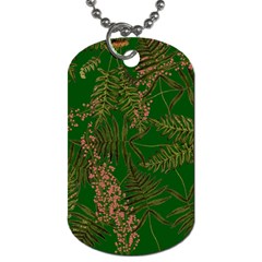 Fern Dark Green Dog Tag (two Sides)