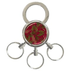 Fern Red 3-ring Key Chains