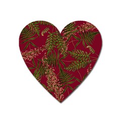 Fern Red Heart Magnet