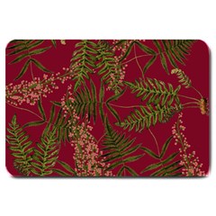 Fern Red Large Doormat  by snowwhitegirl