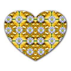 Summer Decorative Festive Heart Mousepads by pepitasart