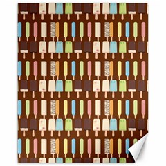 Candy Popsicles Brown Canvas 16  X 20 