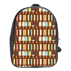 Candy Popsicles Brown School Bag (large)