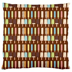 Candy Popsicles Brown Standard Flano Cushion Case (one Side) by snowwhitegirl