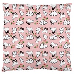 Vintage Lamb Pattern Pink Standard Flano Cushion Case (two Sides) by snowwhitegirl