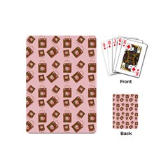 Shopping Bag Pattern Pink Playing Cards (mini) by snowwhitegirl