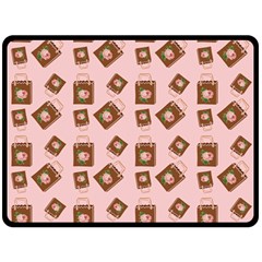 Shopping Bag Pattern Pink Double Sided Fleece Blanket (large)  by snowwhitegirl