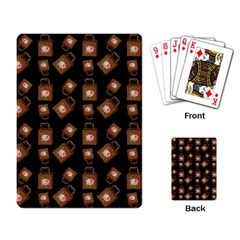 Shopping Bag Pattern Black Playing Cards Single Design