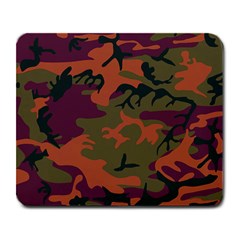 Camouflage Orange Large Mousepads by snowwhitegirl