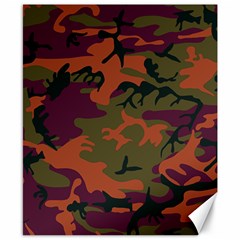 Camouflage Orange Canvas 8  X 10  by snowwhitegirl