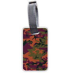 Camouflage Orange Luggage Tags (one Side)  by snowwhitegirl