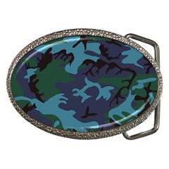 Camouflage Blue Belt Buckles